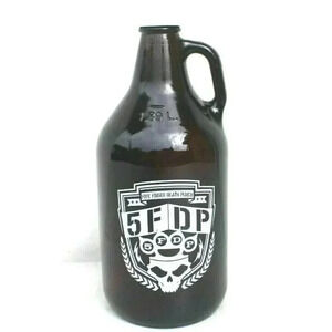New 5fdp Five Finger Death Punch Prototype 1.89 Liter Amber Glass Bottle